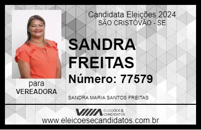 Candidato SANDRA FREITAS 2024 - SÃO CRISTÓVÃO - Eleições