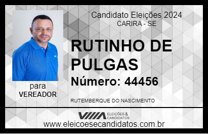 Candidato RUTINHO  DE PULGAS 2024 - CARIRA - Eleições