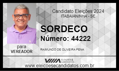 Candidato SORDECO 2024 - ITABAIANINHA - Eleições