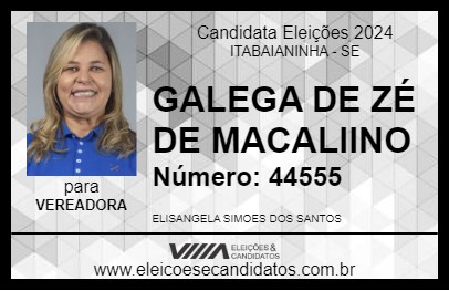 Candidato GALEGA DE ZÉ DE MACALINO 2024 - ITABAIANINHA - Eleições