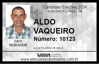 Candidato ALDO VAQUEIRO 2024 - ILHA DAS FLORES - Eleições