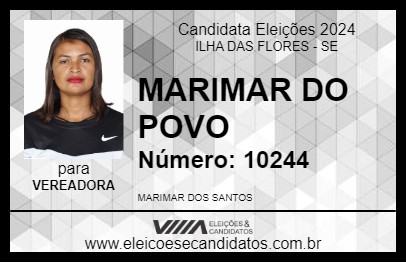 Candidato MARIMAR DO POVO 2024 - ILHA DAS FLORES - Eleições