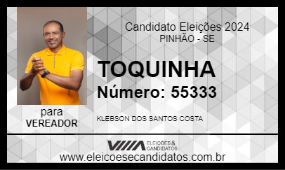 Candidato TOQUINHA 2024 - PINHÃO - Eleições