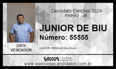 Candidato JUNIOR DE BIU 2024 - PINHÃO - Eleições