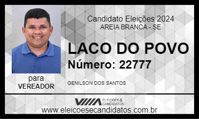 Candidato LACO DO POVO 2024 - AREIA BRANCA - Eleições