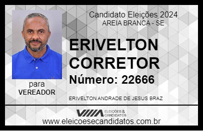 Candidato ERIVELTON CORRETOR 2024 - AREIA BRANCA - Eleições