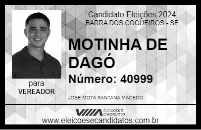 Candidato MOTINHA DE DAGÓ 2024 - BARRA DOS COQUEIROS - Eleições