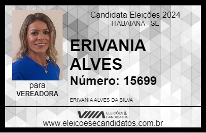 Candidato ERIVANIA ALVES 2024 - ITABAIANA - Eleições