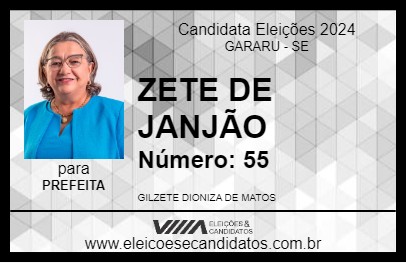 Candidato ZETE DE JANJÃO 2024 - GARARU - Eleições