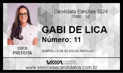 Candidato GABI DE LICA 2024 - ITABI - Eleições