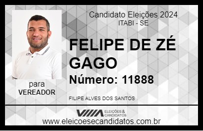 Candidato FELIPE DE ZÉ GAGO 2024 - ITABI - Eleições