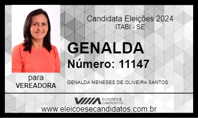 Candidato GENALDA 2024 - ITABI - Eleições