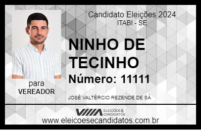 Candidato NINHO DE TECINHO 2024 - ITABI - Eleições