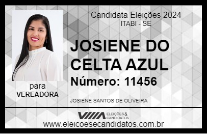 Candidato JOSIENE DO CELTA AZUL 2024 - ITABI - Eleições