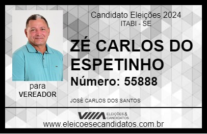 Candidato ZÉ CARLOS DO ESPETINHO 2024 - ITABI - Eleições