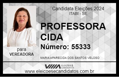 Candidato PROFESSORA CIDA 2024 - ITABI - Eleições