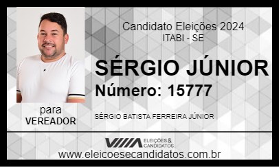 Candidato SÉRGIO JÚNIOR 2024 - ITABI - Eleições