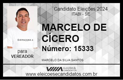 Candidato MARCELO DE CÍCERO 2024 - ITABI - Eleições