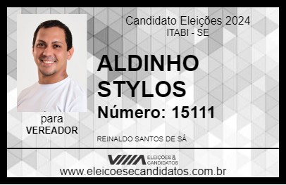 Candidato ALDINHO STYLOS 2024 - ITABI - Eleições