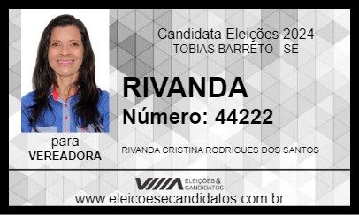 Candidato RIVANDA 2024 - TOBIAS BARRETO - Eleições