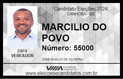 Candidato MARCILIO DO POVO 2024 - CANHOBA - Eleições