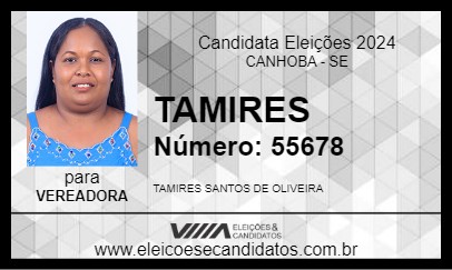 Candidato TAMIRES 2024 - CANHOBA - Eleições