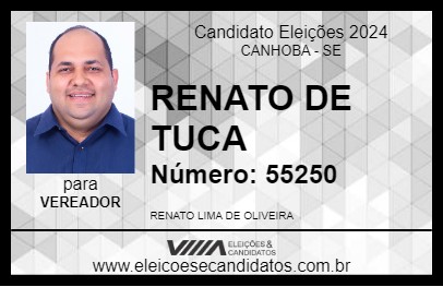 Candidato RENATO DE TUCA 2024 - CANHOBA - Eleições