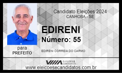 Candidato EDIRENI 2024 - CANHOBA - Eleições