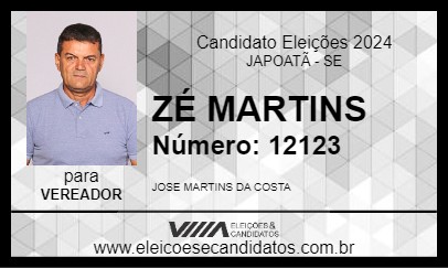 Candidato ZÉ MARTINS 2024 - JAPOATÃ - Eleições