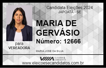 Candidato MARIA DE GERVÁSIO 2024 - JAPOATÃ - Eleições