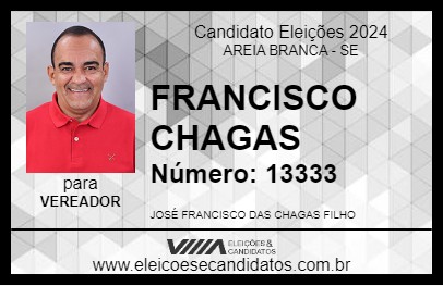 Candidato FRANCISCO CHAGAS 2024 - AREIA BRANCA - Eleições