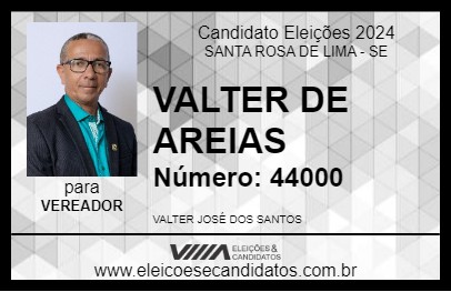 Candidato VALTER DE AREIAS 2024 - SANTA ROSA DE LIMA - Eleições