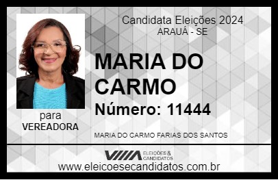 Candidato MARIA DO CARMO 2024 - ARAUÁ - Eleições