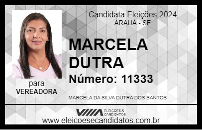 Candidato MARCELA DUTRA 2024 - ARAUÁ - Eleições