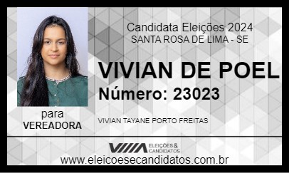 Candidato VIVIAN DE POEL 2024 - SANTA ROSA DE LIMA - Eleições