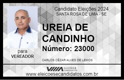 Candidato UREIA DE CANDINHO 2024 - SANTA ROSA DE LIMA - Eleições