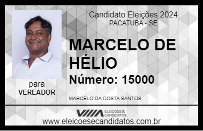 Candidato MARCELO DE HÉLIO 2024 - PACATUBA - Eleições