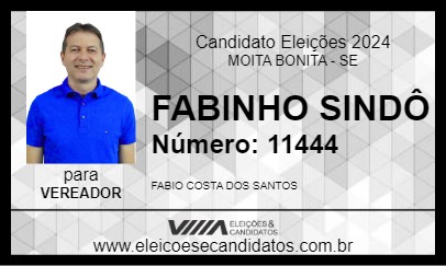 Candidato FABINHO SINDÔ 2024 - MOITA BONITA - Eleições