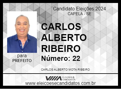 Candidato CARLOS ALBERTO RIBEIRO 2024 - CAPELA - Eleições