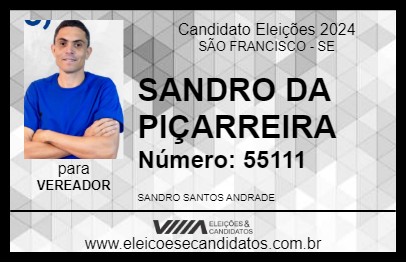 Candidato SANDRO DA PIÇARREIRA 2024 - SÃO FRANCISCO - Eleições