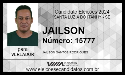 Candidato JAILSON 2024 - SANTA LUZIA DO ITANHY - Eleições