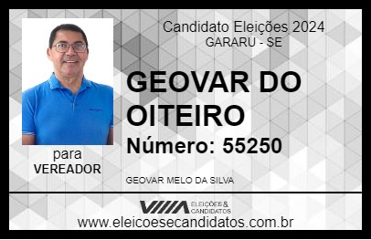 Candidato GEOVAR DO OITEIRO 2024 - GARARU - Eleições