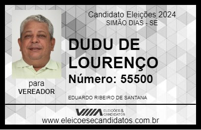 Candidato DUDU DE LOURENÇO 2024 - SIMÃO DIAS - Eleições