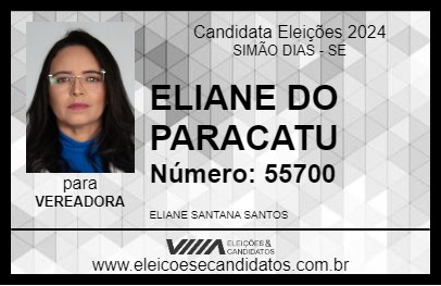 Candidato ELIANE DO PARACATU 2024 - SIMÃO DIAS - Eleições