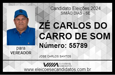 Candidato ZÉ CARLOS DO CARRO DE SOM 2024 - SIMÃO DIAS - Eleições