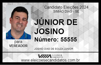 Candidato JÚNIOR DE JOSINO 2024 - SIMÃO DIAS - Eleições