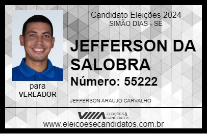 Candidato JEFFERSON DA SALOBRA 2024 - SIMÃO DIAS - Eleições