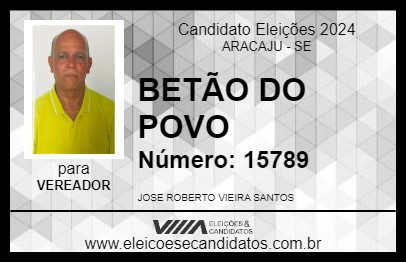 Candidato BETÃO DO POVO 2024 - ARACAJU - Eleições