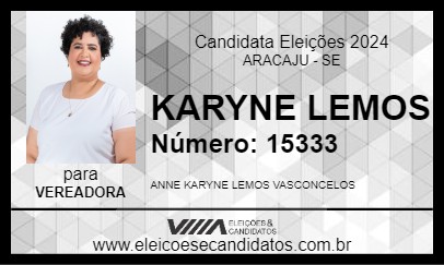 Candidato KARYNE LEMOS 2024 - ARACAJU - Eleições