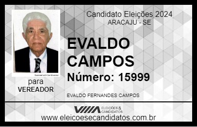 Candidato EVALDO CAMPOS 2024 - ARACAJU - Eleições